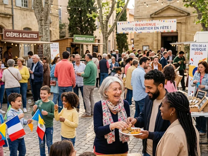 Habitants du quartier de l'Hommelet réunis lors d'un événement organisé avec le Centre Social de Roubaix